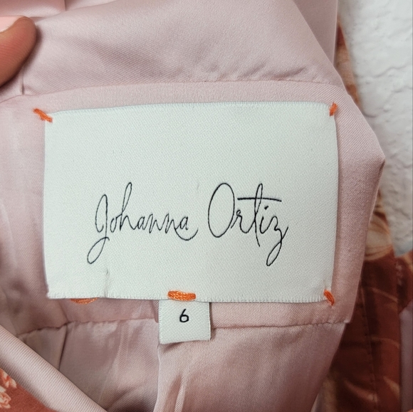 Johanna Ortiz Cacatua Belted Layered Bird Print Cotton Poplin Midi Dress 6 - Picture 14 of 15